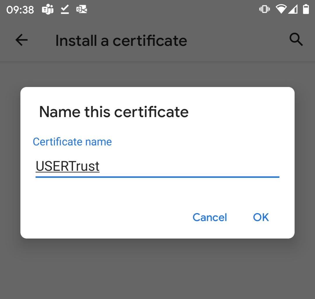 Image displaying - Credentials - use wifi